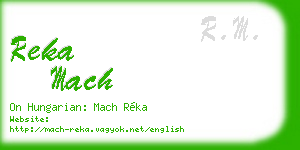 reka mach business card